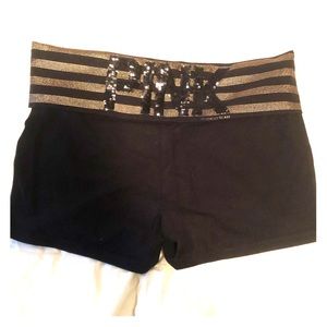 PINK active wear shorts with sequins